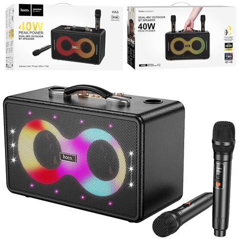 Hoco Ha8 Cassa Party Portatile Bluetooth® Mp3 Karaoke Usb Aux Fm 2 Microfoni - Foto 1
