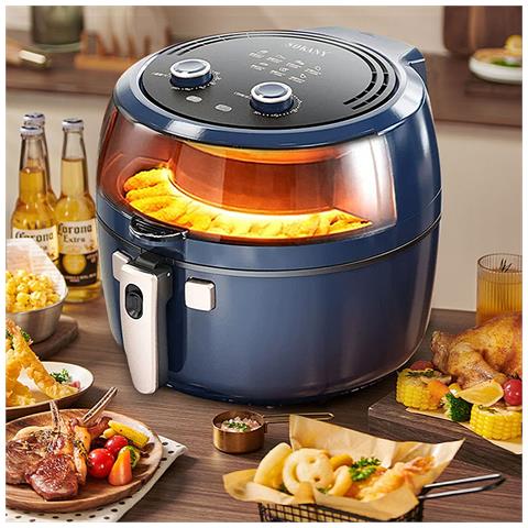 Friggitrice Ad Aria Da 8 Litri Con Temperatura Regolabile, Pannello Di Controllo Meccanico E Timer Fino A 30 Minuti. - Foto 2