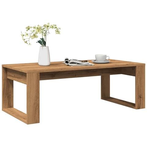 Tavolino Salotto Rovere Artigianale 102x50x35 Cm In Truciolato - Foto 1