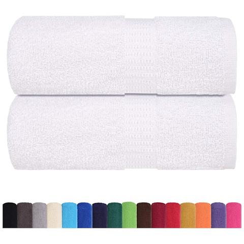 Asciugamani Ospiti 2 Pz Bianco 30x50 Cm 360 G/m 100% Cotone - Foto 2