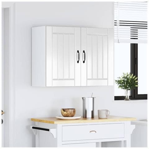 Pensile Da Cucina Lucca Bianco Lucido In Legno Multistrato - Foto 2