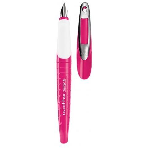 Herlitz My.pen Penna Stilografica Sistema Di Riempimento Della Cartuccia Rosa, Bianco 1 Pz - Foto 3