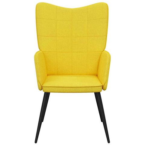 Lusso Casadino -  Sedia Relax Giallo Senape In Tessuto - Foto 2