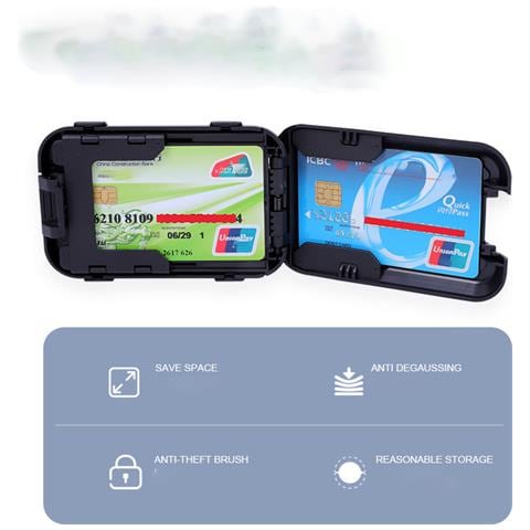 Porta Carte Di Credito In Metallo Con Blocco Rfid Black - Foto 2