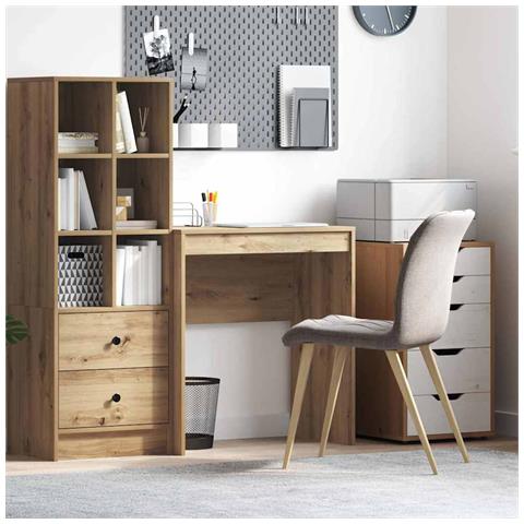 Scrivania Rovere Artigianale Legno Ingegnerizzato Media Durevole - Foto 2