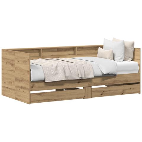 Daybed con Cassetti Rovere Artigianale Legno ingegnerizzato - Foto 1