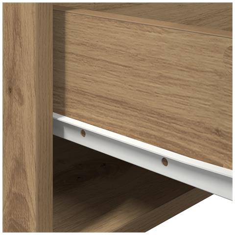 Comodino  con LED montato a parete in rovere artigianale 50x36x30 cm - Foto 9