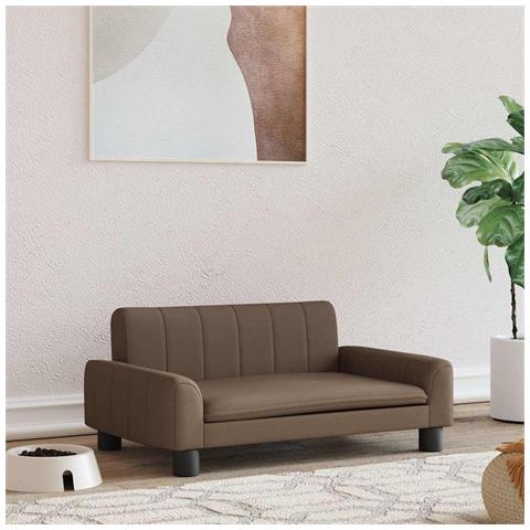 Lettino per Cani Marrone 70x45x30 cm in Tessuto - Foto 2