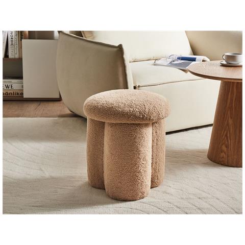 Pouf Carrington Bouclé Beige - Foto 1