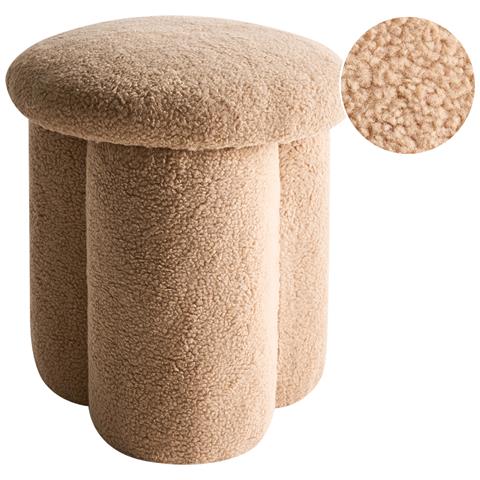 Pouf Carrington Bouclé Beige - Foto 2