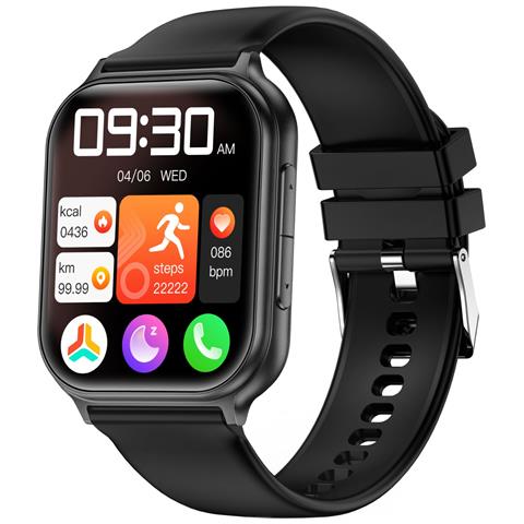 Smartwatch Multifunzionale Con Monitoraggio Della Salute E Supporto Per Chiamate Bluetooth Black - Foto 1