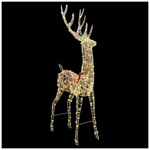Renna 3D con 250 LED Bianco caldo 180 cm PET - Foto 2