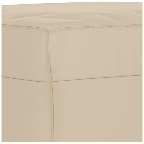 Set Divani 4 pz con Cuscini Crema in Tessuto Microfibra - Foto 9