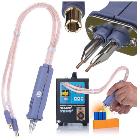 Punta Di Saldatura Sunkko 70bn Viola - Distanza Regolabile 2-7mm | Compatibile Con Saldatrici Sunkko 709a, 709ad, 737g+ - Foto 1