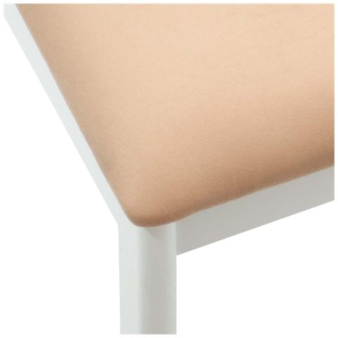 Sedia da pranzo 2 pcs Bianco e marrone Legno di gomma massiccio - Foto 9