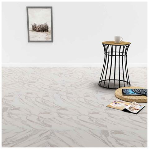 Tavole per Pavimenti 55 pcs Bianco 5,11 m² PVC - Foto 2