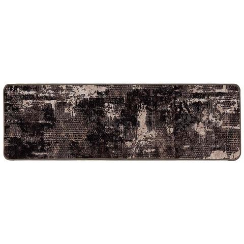 Runner Tappeto MARSA Nero 50 x 400 cm Poliestere e PVC - Foto 1
