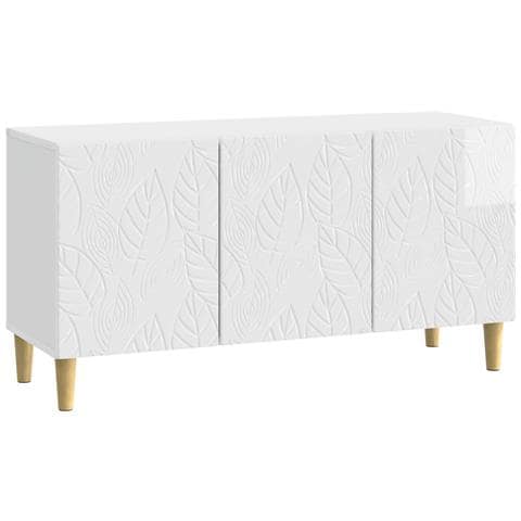 Mobile TV 99 x 34,5 x 50 cm Bianco Lucido Legno ingegnerizzato - Foto 1