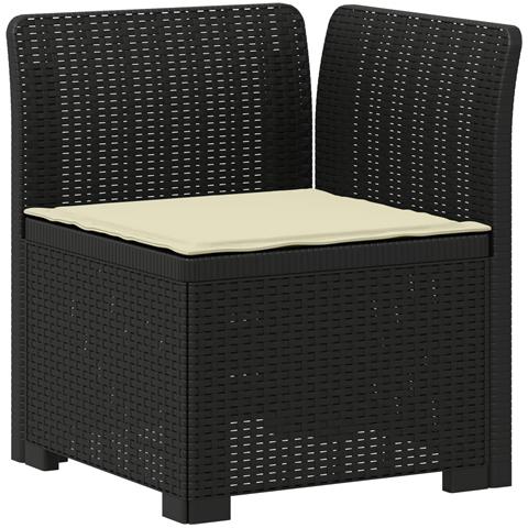 Divano da Giardino a 1 Posto con Cuscino Aspetto Rattan PP - Foto 1