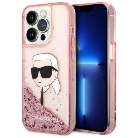Custodia Iphone 14 Pro Max Glitter Karl's Head - Rosa - Foto 1