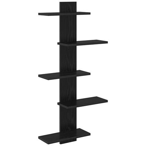 Mensola a muro flottante Rovere Nero 48,5 x 15 x 101 cm - Foto 1
