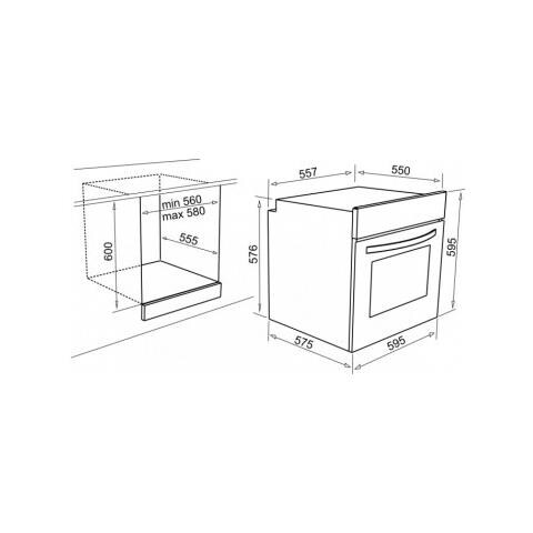 Forno Elettrico da Incasso Plano Plus FMPP60279NS Capacità 78 L Multifunzione Ventilato Colore M79 Aluminium - Foto 3