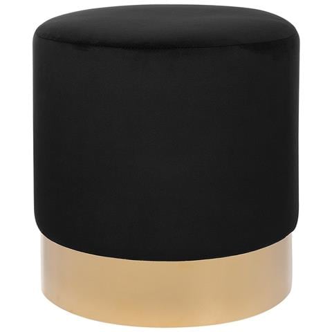 Pouf In Velluto Nero Sophia - Foto 1