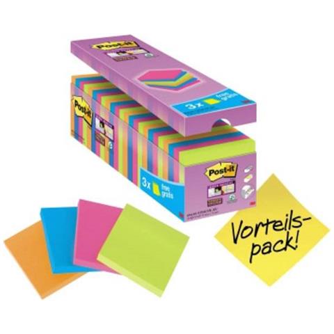 Nota Adesiva, Memo 76 Mm X 76 Mm Arancione Neon, Verde Neon, Ultra-rosa, Ultra-blu 2160 Foglio - Foto 1