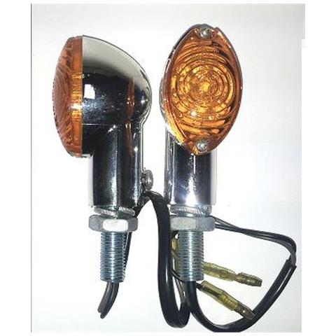 Frecce Indicatori Direzione Led Moto Universali Scooter Custom Naked Cromo - Foto 1