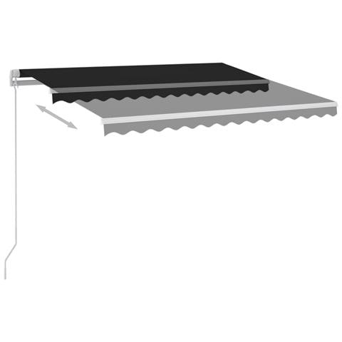 Tenda da Sole Retrattile Manuale con LED 300x250 cm Antracite - Foto 2