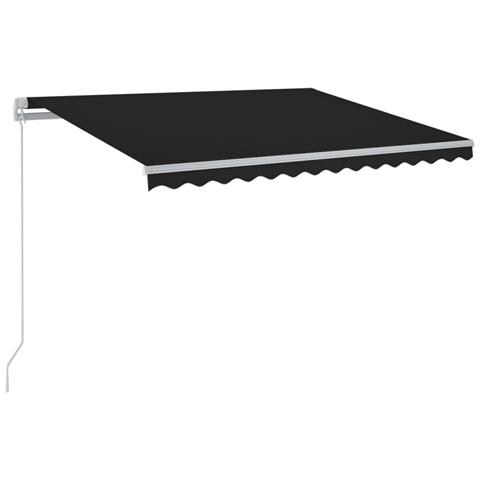 Tenda da Sole Retrattile Manuale con LED 300x250 cm Antracite - Foto 1