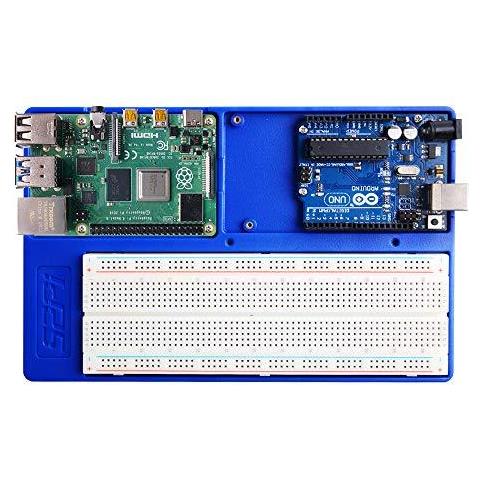 Lampone Pi 4 Holder Abs Holder Tagliere 5 In 1 Piastra Di Base Per Lampone Pi 4b 3b 3b 2b B Zero Zero W Arduino Arduino 2560 Mega (supporto Blu) - Foto 4
