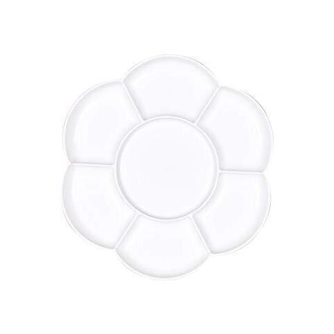 Af994 Fiore Vernice Palette Di Plastica Con 7 Wells Per La Pittura E Arti E Mestieri Progetti Per Bambini (confezione Da 3) Bianco 17 Centimetri - Foto 2