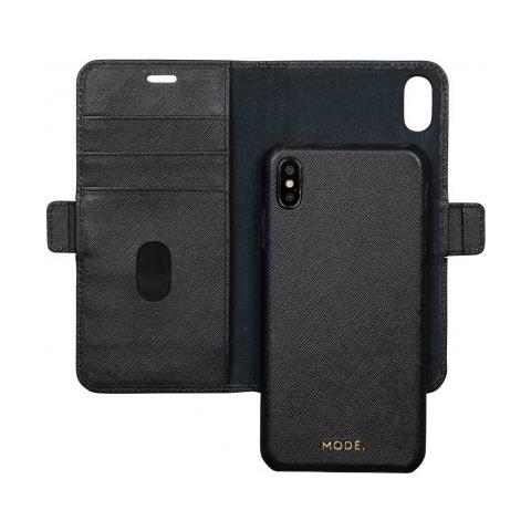 New York - Custodia A Portafoglio Con Aggancio Magnetico Per Iphone Xs Max - Nera - Foto 1