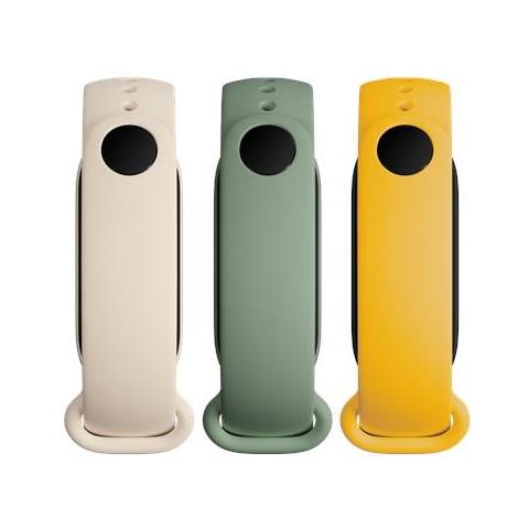Cinturino Mi Smart Band 6 (confezione Da 3), Lega Di Alluminio, Tpu, Unisex, Avorio / oliva / giallo - Foto 1