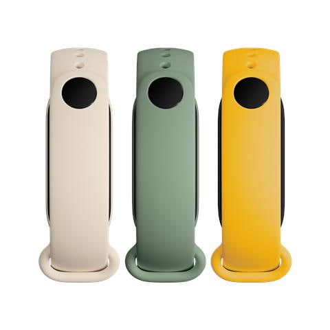 Cinturino Mi Smart Band 6 (confezione Da 3), Lega Di Alluminio, Tpu, Unisex, Avorio / oliva / giallo - Foto 2
