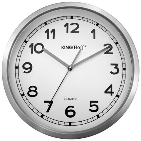 Kh-5026 Orologio Da Parete Moderno Silenzioso In Acciaio Inossidabile 34 Cm - Foto 1