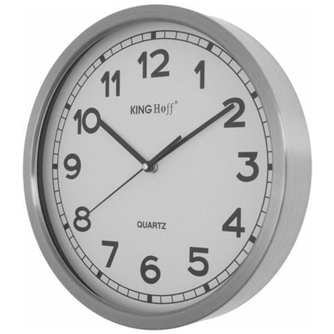Kh-5026 Orologio Da Parete Moderno Silenzioso In Acciaio Inossidabile 34 Cm - Foto 6