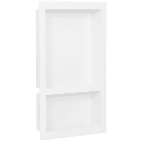 Nicchia da Doccia con 2 Scomparti Bianco Lucido 41x69x9 cm - Foto 1