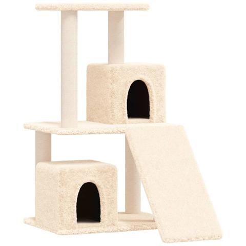 Albero Per Gatti Con Tiragraffi In Sisal Crema 82 Cm - Foto 1