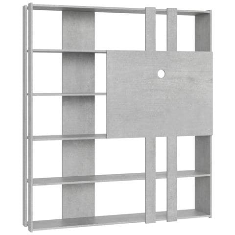 Libreria A Giorno Kato L Con Pannello Porta Tv Cemento - Foto 5