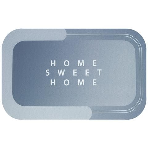 Tappeto Bagno Doccia Antiscivolo Assorbente Home Sweet Home Home Sweet Home Azzurro - Foto 1