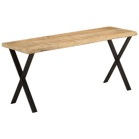 Panca Con Bordi Vivi 105 Cm In Legno Massello Di Mango - Foto 1