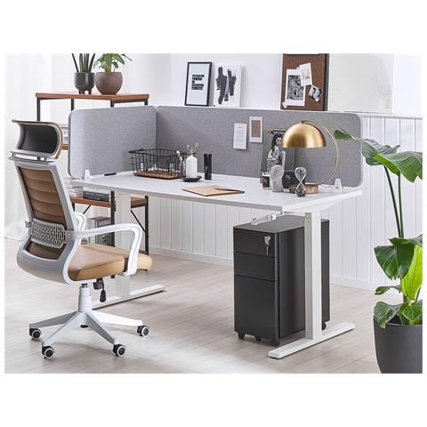 Pannello Divisorio Per Scrivania Grigio Chiaro 80 X 40 Cm Wally - Foto 1