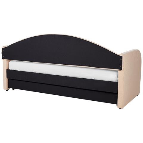 Letto Estraibile Bouclé Eyburie 90 X 200 Cm Rosa Pesca - Foto 7