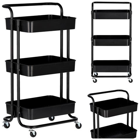 Aiutante Parrucchiere Carrello Cosmetico Tavolino Su Ruote Per La Tintura St010bl Al Salone Di Bellezza Scaffale Con Ripiani - Foto 1