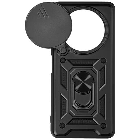 Cover Per Xiaomi Redmi A3 Anello Supporto Coprifotocamera Scorrevole, Nero - Foto 1