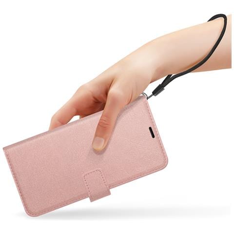 Custodia Per Samsung A25 5g Portafoglio Funzione Supporto E Cordino, Rosa Champagne - Foto 5