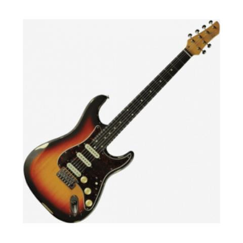 Chitarra Elettrica Aire Relic Colore Nero /Rosso - Foto 2