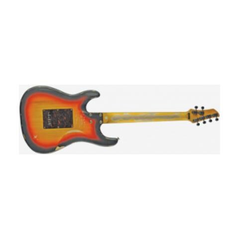 Chitarra Elettrica Aire Relic Colore Nero /Rosso - Foto 4